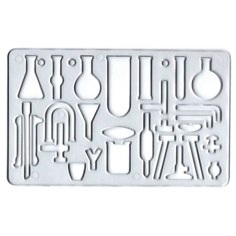 Линейка для химии трафарет