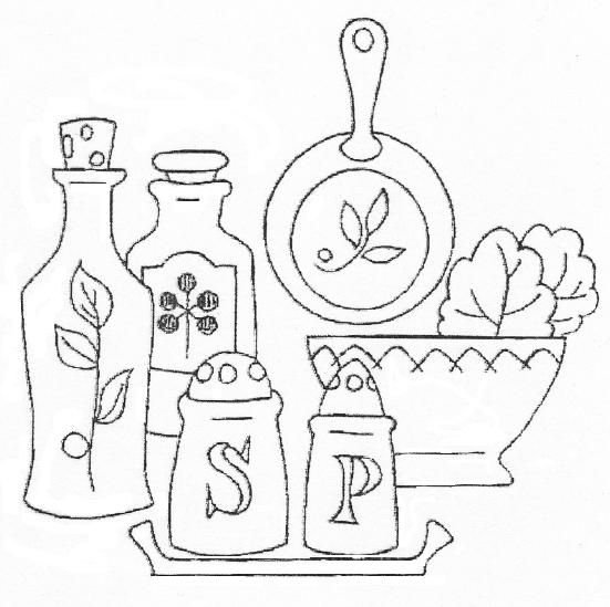 Посуда. Раскраска