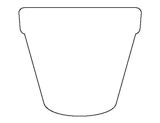 Трафарет цветочного горшка