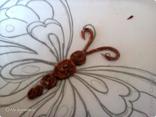 Бабочка для джутовой филиграни