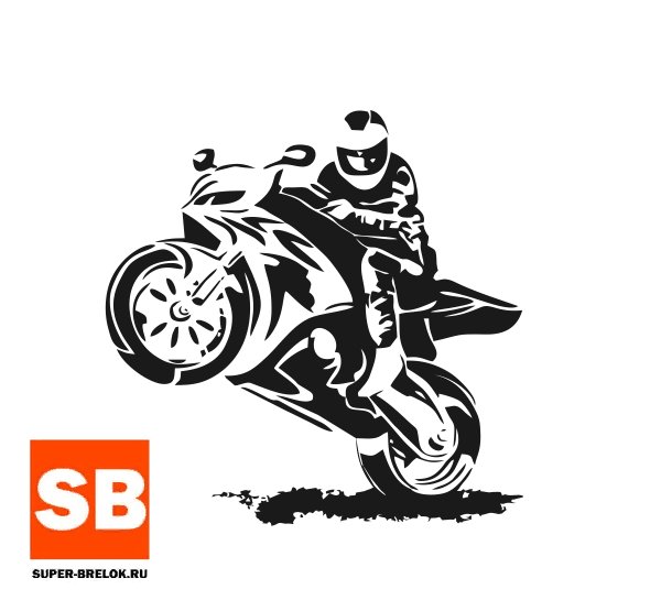 Трафарет мотоцикла