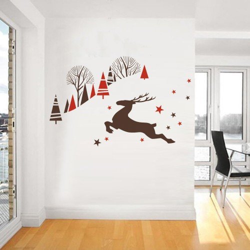 олень новогодний на дверь