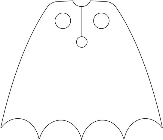 Плащи для лего человечков трафарет