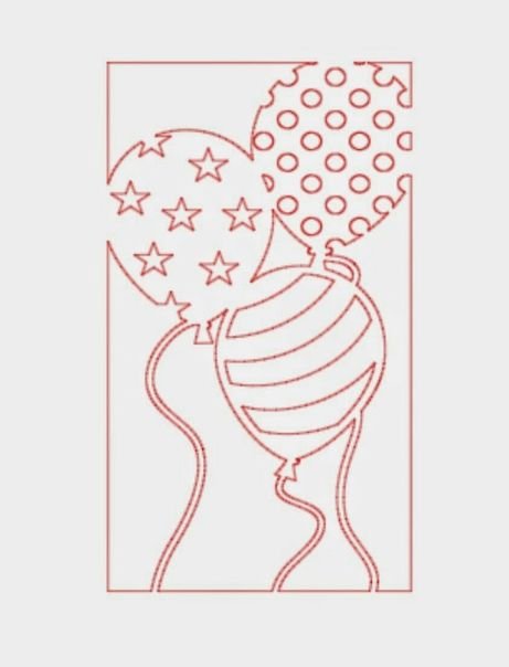 Вытынанка воздушный шарик