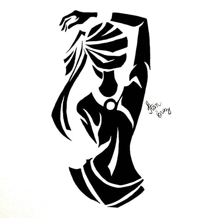 Силуэт африканки