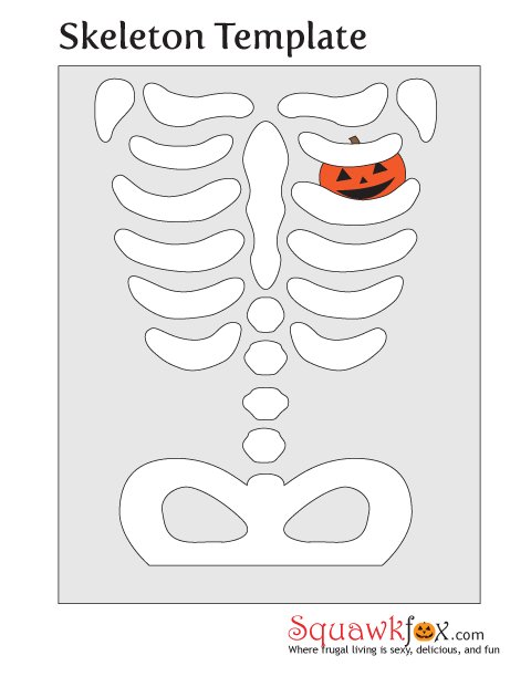 Трафарет кости Кощея