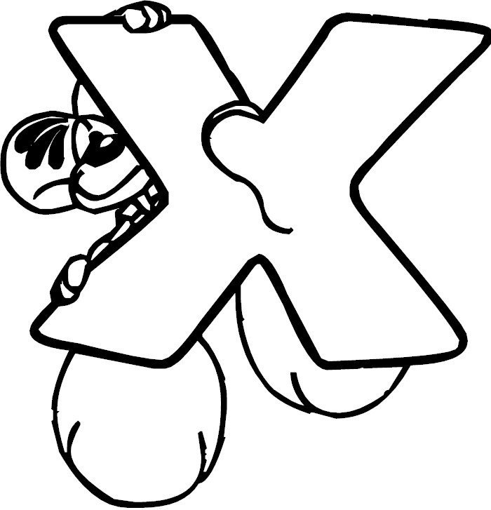 Веселые буквы для раскрашивания