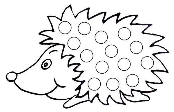 Ежик рисунок для аппликации