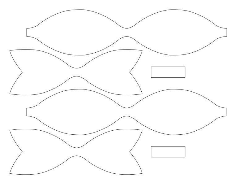 Бантик трафарет