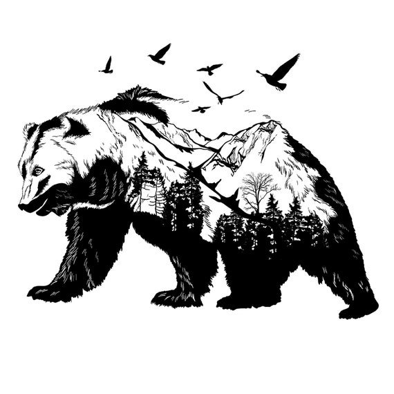 Тату медведь