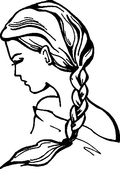 Раскраски косы прически для детей