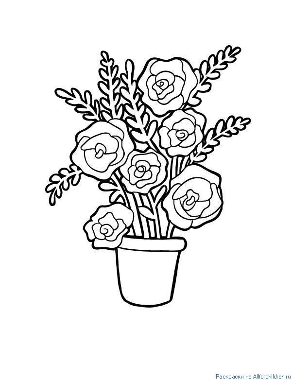 Цветы. Раскраска