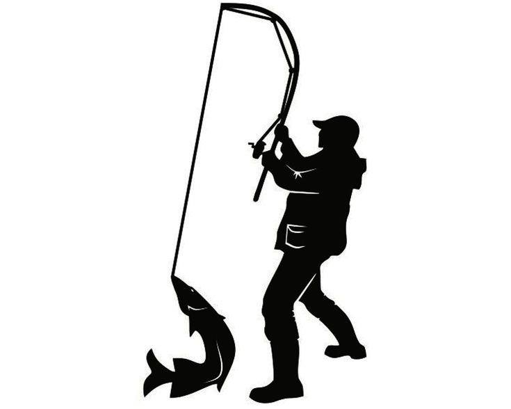 Рыбак силуэт