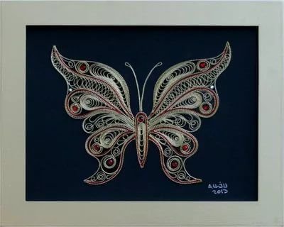 Джутовая филигрань бабочка