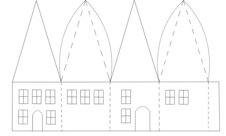 Развертка бумажного домика