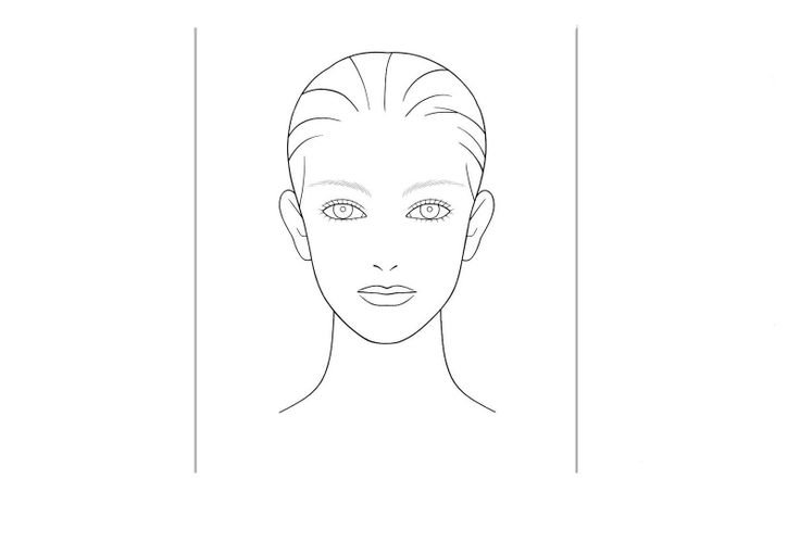 Эскиз лица для макияжа