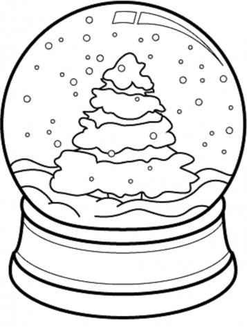 Снежный шар шаблон