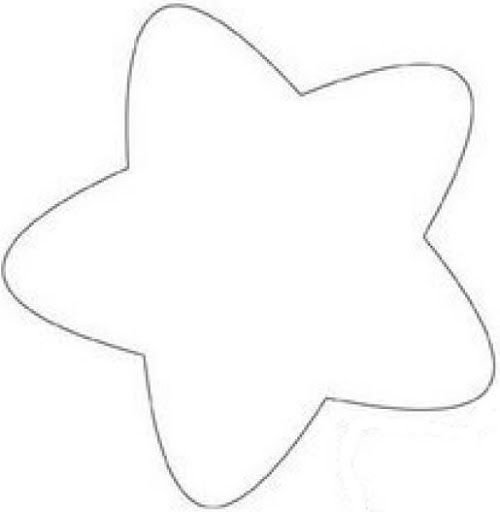 Звезда с круглыми углами трафарет