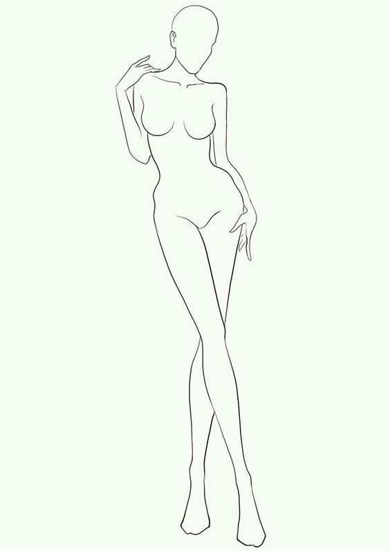 Силуэт для рисования одежды