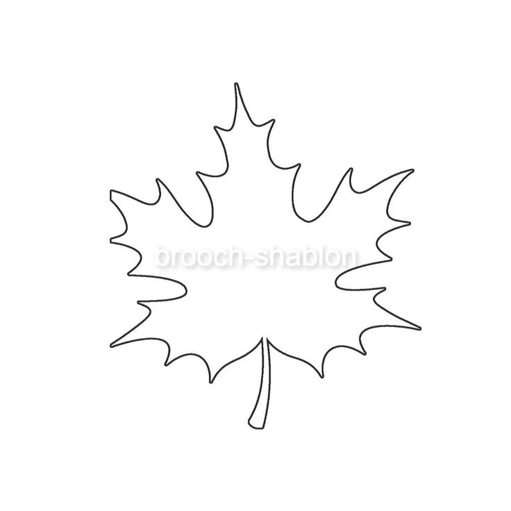 Лист клена трафарет для вырезания