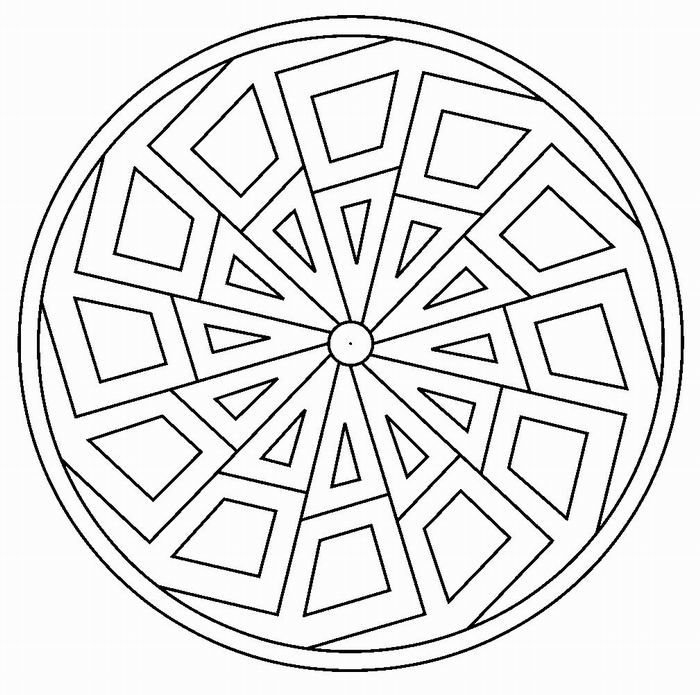 Геометрический орнамент в круге