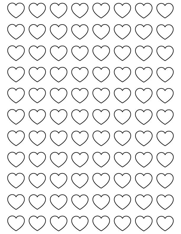 Маленькие сердечки для вырезания