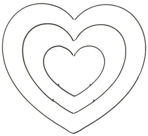 Сердце трафарет для вырезания