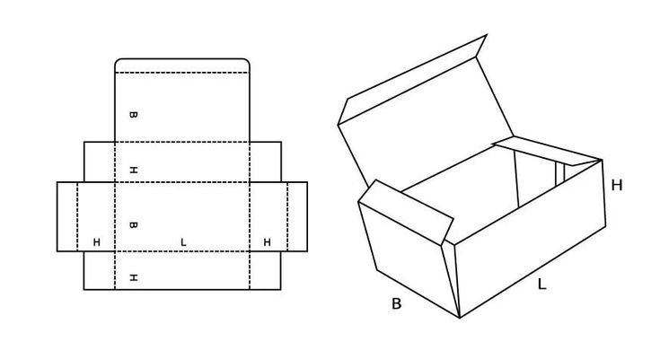 FEFCO 0411 чертеж