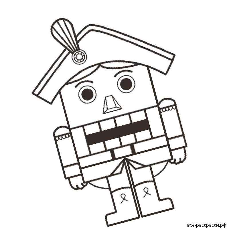 Щелкунчик раскраска