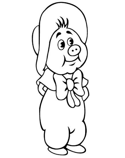 Поросенок Фунтик раскраска