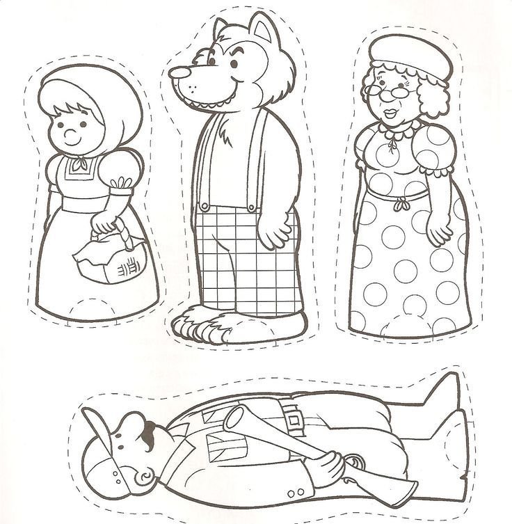 Раскраска кукла для кукольного театра