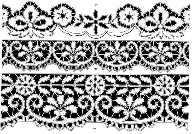 Трафарет кружева Ришелье