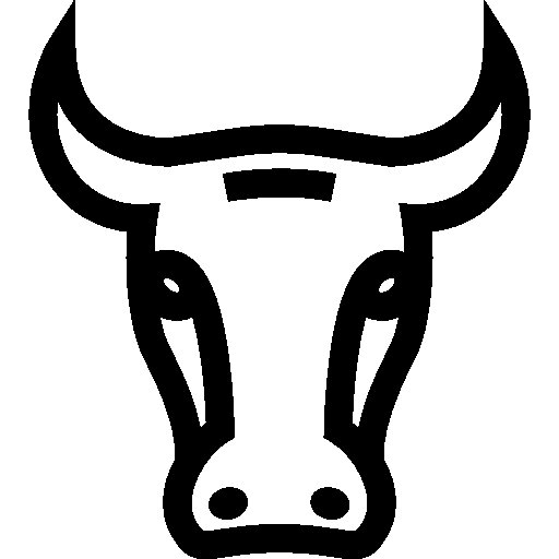 Силуэт головы быка
