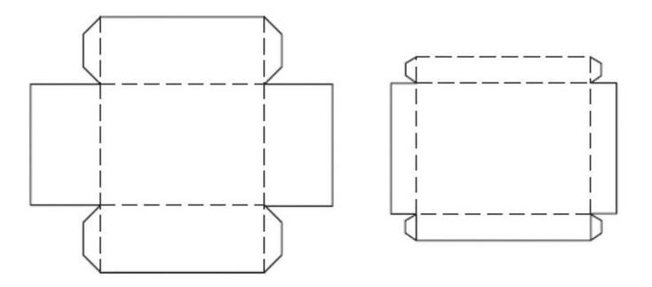 Как сделать из бумаги коробочку с крышкой а4 схема