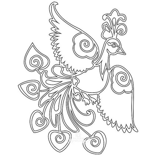 Трафарет Жар птицы для аппликации