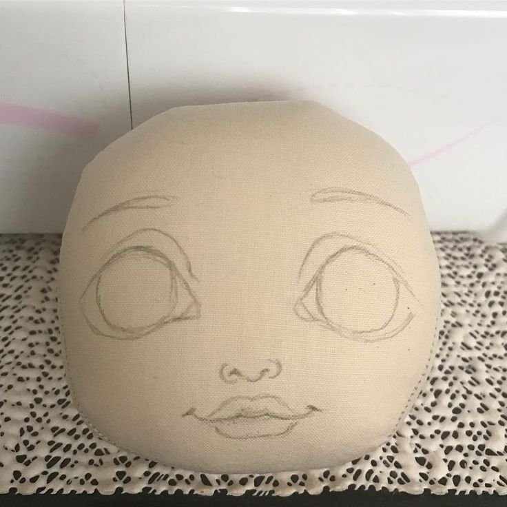 Трафарет лица для текстильной куклы