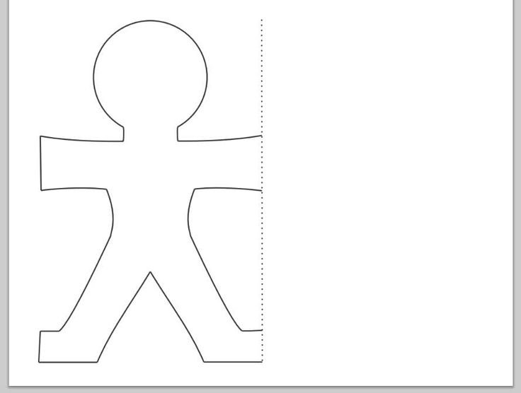 Бумажные человечки шаблон