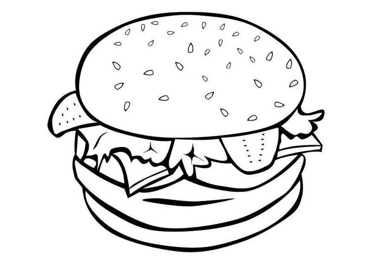 Раскраски фаст фуд