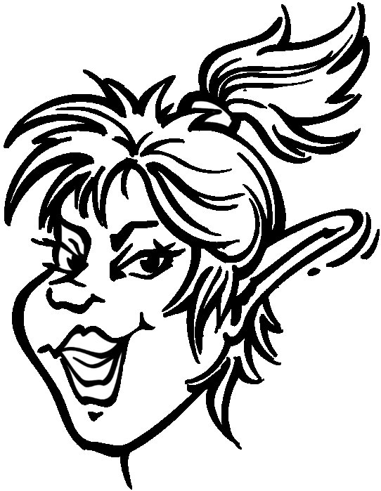 Шарж черно белый