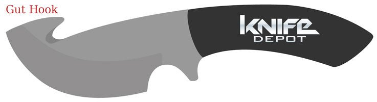 Трафарет ножа с лезвием крюком