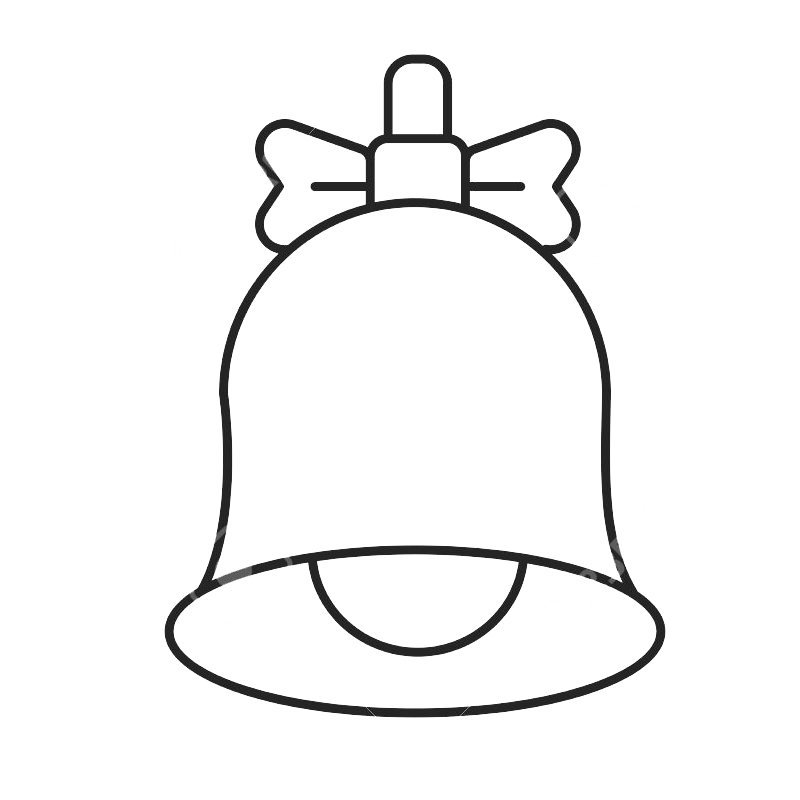 Колокольчик для раскрашивания детям