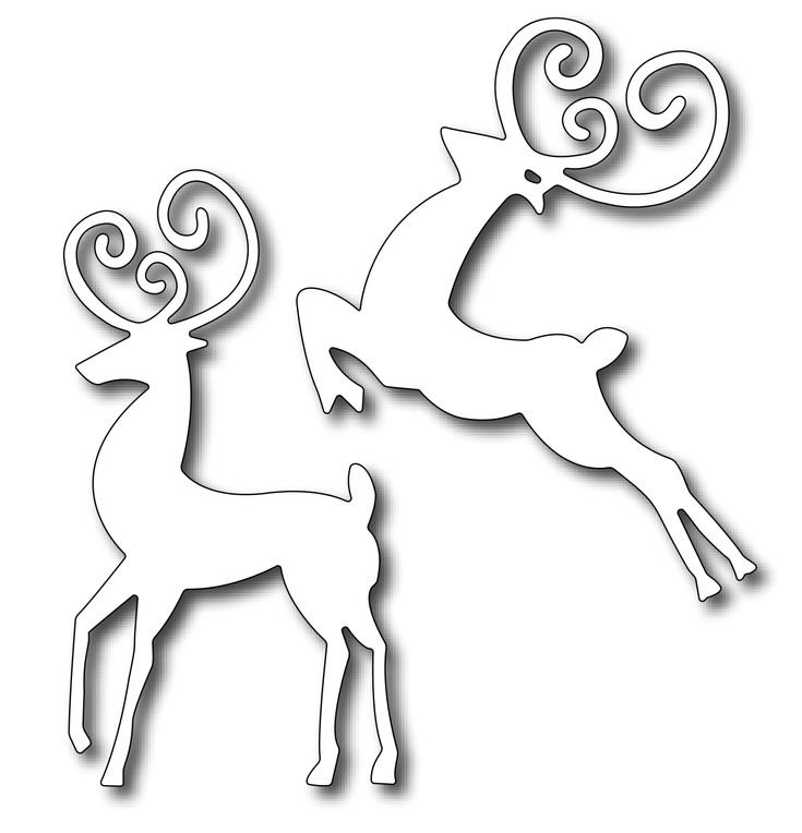 Новогодние вытанки на окна олени