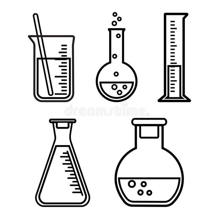 Трафарет колба химическая