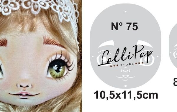 Шаблон лица текстильной куклы