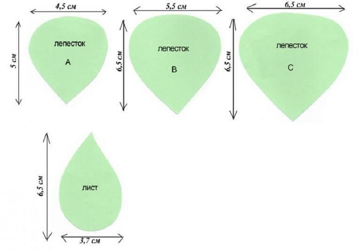Розы из изолона трафарет лепестков
