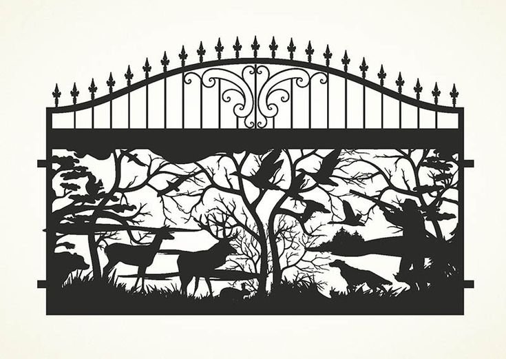 Резной забор из металла