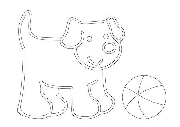 Трафарет собачки для аппликации