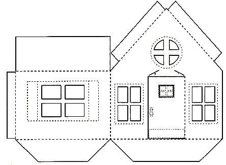 Развертка домика для ребенка
