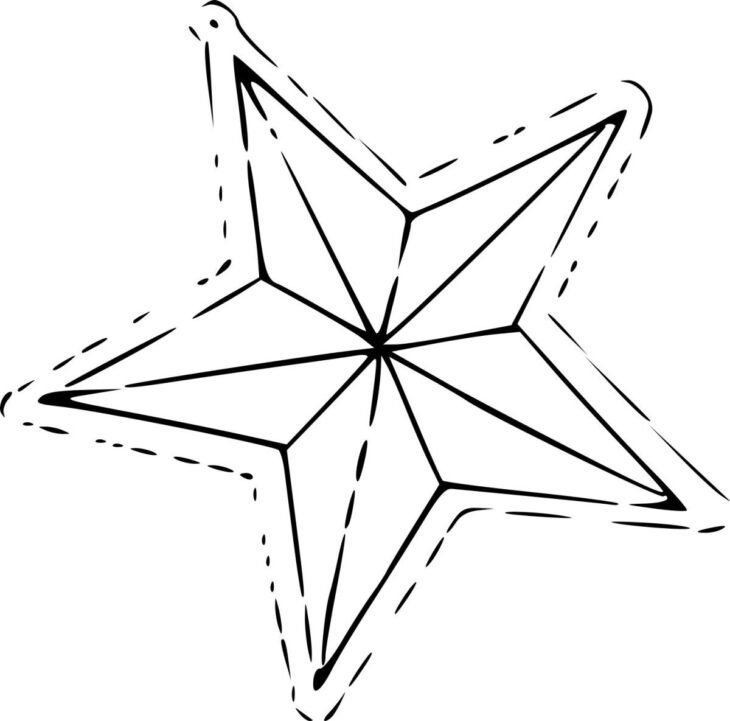 Раскраска звезда пятиконечная Военная