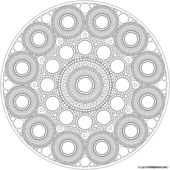 Раскраска Мандала